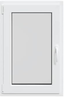 Genérico Finestra Seminterrato RISOR 60x80 cm Anta Ribalta DIN Sinistra,Bianco,17.3kg,4108346
