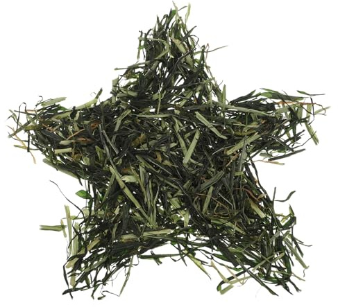 SHINEOFI Heno de Cebada Natural para Conejos y Animales Pequeños 300 G Césped de Conejo Rico en Fibra Alimento Saludable y Golosinas de Heno Verde para Chinchillas y Cobayas Favorece