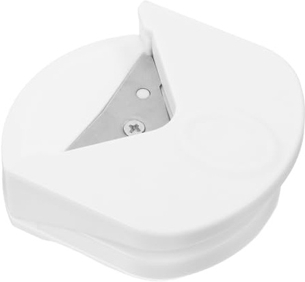 JECOMPRIS Cortador de Esquinas Redondeadas R4 para Papel y Fotos, Recortadora Portátil de Color Claro con Base Recogedora, Adecuado para Manualidades, Tarjetas y Álbumes, Herramienta