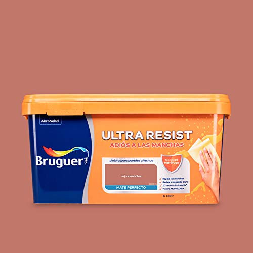 Bruguer ULTRA RESIST Pintura para paredes ultra lavable Rojo Carácter 4L
