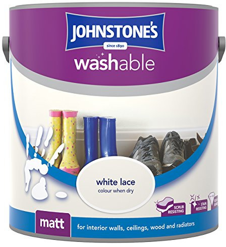 Johnstone's Washable Paint washable Matt 2.5L - White Lace