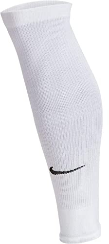 NIKE Unisex Squad Football Leg Sleeve, White/Black, S/M