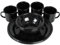 Black Snake Camping Emaille Geschirr Set 12 Teile mit Tellern, Schüsseln und Tassen - 4 Personen - Set