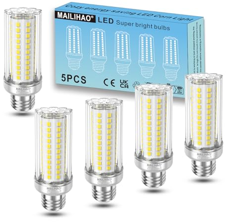 MAILIHAO Bombilla LED E27 16W, Equivalente a 120W 150W Bombilla Halógena, Luz Fría 5000K, 2050 Lúmenes, No Regulable, Bombilla LED de Bajo Consumo para Iluminación Doméstica y Comercial Paquete de 5