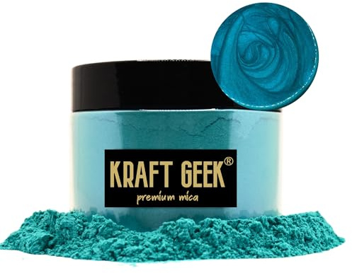 Sea Green Premium Mica Powder 50g. Powder Dye for Epoxy Resin Pigment Natural Soap Colouring, Candle, Slime, Bath Bombs, Makeup, Nail, Fabric, Fabric dye, Wax Melts etc. (Turquoise)