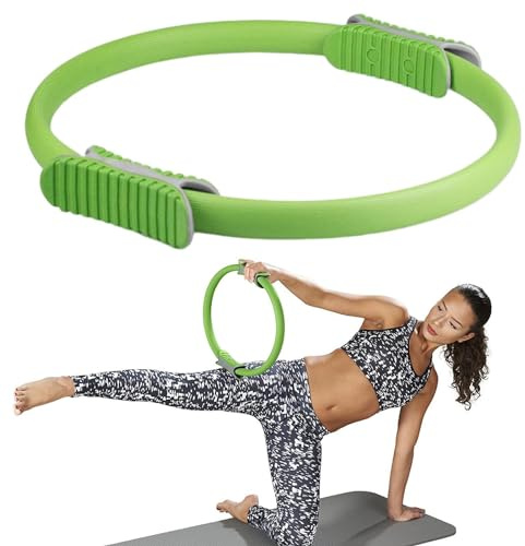 Yoga-benring, fitnessringar för träning, yoga cirkulärt hjul för rygg och armar, lårtränare hållbar och lätt, yttre lår- och bröstträning för