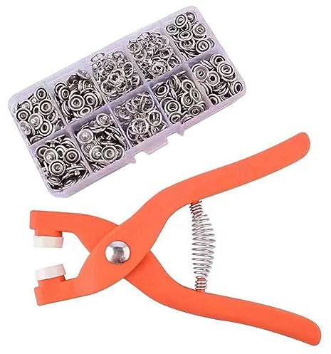 Lahdrhab 1Set Five-Claw Buckle Installation Tool Pliers Set Sewing-Free Invisible Snap Buttons for DIY Crafts