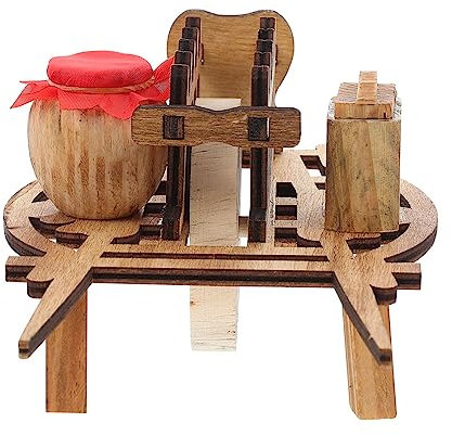 TOYANDONA Carriola Decorativa in Legno Vintage Per Decorazione Da Tavolo e Ornamento Casa Artigianale in Legno Resistente, Design Creativo Antico Per Ambienti Interni Ed Esposizione