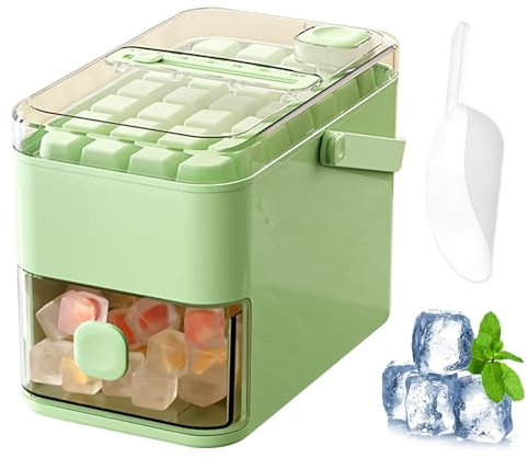 Vassoio Per Il Ghiaccio Con Coperchio - Macchina Per Il Ghiaccio | Vaschette Per Cubetti Di Ghiaccio Con Coperchio | Vassoio Per Il Ghiaccio Per Congelatore Con Contenitore | Macchina Per Il Ghiaccio