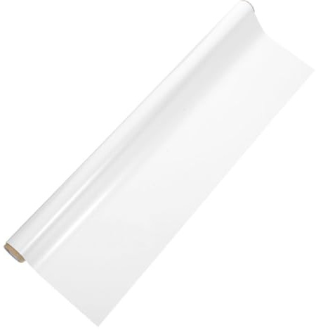 DEARMAMY Film Autocollant Tableau Blanc Électrostatique Effaçable à Sec Blanc Feuille Adhésive Murale pour Bureau et École Surface Lisse pour Écriture et Dessin