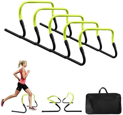 Avoirdus Agility Speed Training Hurdles, Agility Training Hurdle Set for Basketball and Soccer Practice with Carry Bag, 5 Pack