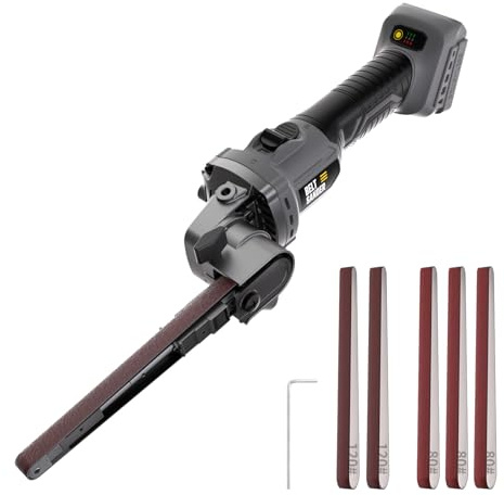 20V MAX Cordless Bandfile Sander Compatible with DeWalt 20V Battery, 6 Variable Speed, Rotate 170° Adjustable, Quick Belts Change, Power Tool Belt Sander for Woodworking, Paint, Metal Rust (Tool Only)
