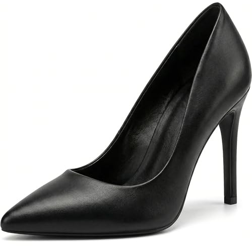Women Stiletto High Heel Pointed Pumps Ladies Party Clubbing Work Court Shoes Size 3-12 (5 UK, Black Matte)