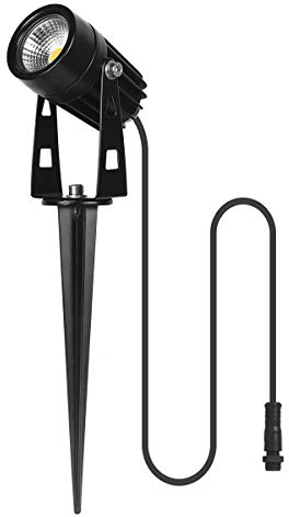 AIMHEIM Faretto da Giardino Senza Spina, Luci da Giardino a LED da 3W 12V con Picchetto, Faretti Luce Bianca Calda, IP65 Impermeabile