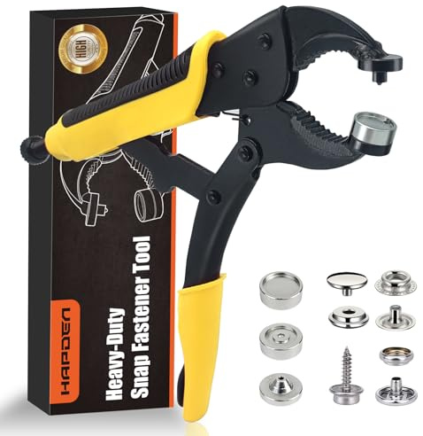 Pinza Per Bottoni Automatici A Pressione Include 40 Set Di Bottoni A Pressione Metallo Da 15 Mm Per Riparazione Di Coperture Di Barche, Tela, Cucito, Teloni