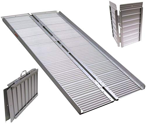 Alu Rampe Rollstuhlrampe 167 cm 270 kg -06069- klappbare Rollstuhl Laderampe