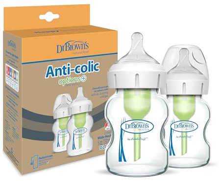 Dr Browns Options+ 150ml Twin Pack Glass Bottles