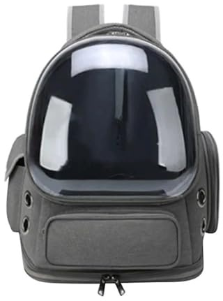 VAVGKDKPZB Sac à Outils Moto Sac De Transport Transparent pour Chat Et Petit Chien Respirant Accessoire De Voyage pour Animaux De Compagnie Sacoche Reservoir Moto(Grey)