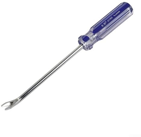 Zilimontt Herramienta de barra de palanca para extractor de clavos, cabeza tipo V, herramienta manual de acero 45# de 210 mm para carpintería, reparación de zapatos y extracción de uñas de neumáticos