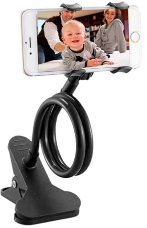 Generico A Telefonhållare, 360° Justerbar Klämma-Staff, Lång Arm Multifunktions Tång, Flexibel Arm Med Klämma Bas För Gym Bord Och Enkel Justering