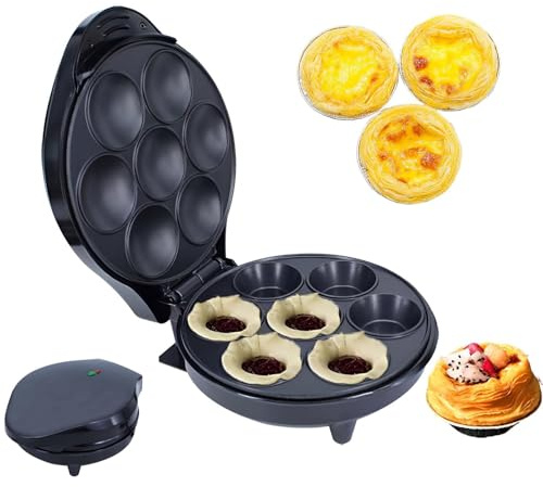 ZGHQHCDRH Máquina Eléctrica para Cupcakes, Máquina para Pasteles con Luz Indicadora, Acero Inoxidable, Calentamiento Bidireccional, Superficie Antiadherente, para Postres En Panadería O Cafetería