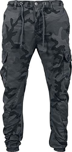 Urban Classics Treillis élastiqué Homme Bas de survêtement Camouflage Sombre L