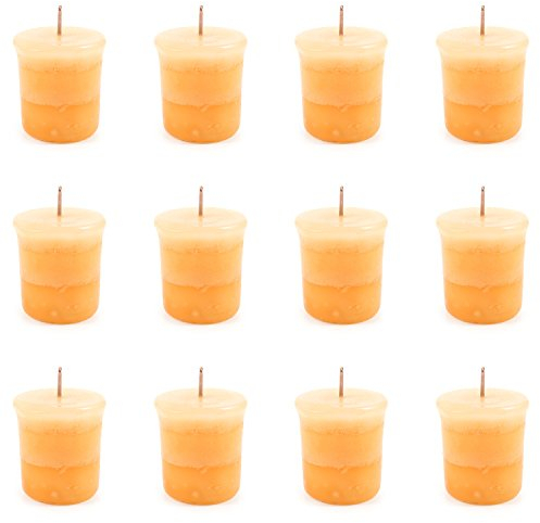 pajoma® Duft-Votivkerze 12 Stück à 55 g, Vanille | Marmorvotivkerze, Brenndauer ca. 17 Stunden - Höhe 5 cm ø 4 cm | Premium Qualität