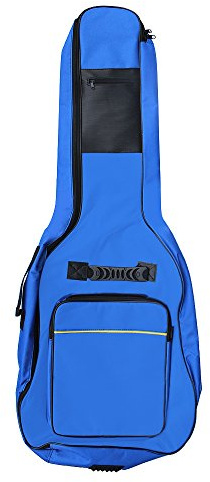 Accessotech Full Size Acoustic & Classical Guitar Padded Carrying Carry Case Bag Holder (Blue)