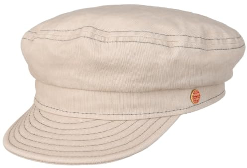 Mayser Altona Sunprotect Seglarmössa Damer/Herrar - Made in the EU bomullskeps damkeps newsboykeps med skärm Sommar Vår-sommar - 59 cm ljusbeige