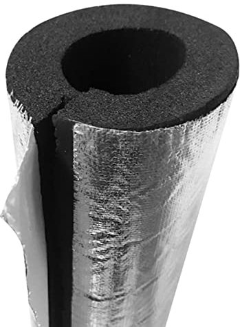 SYLJ Aislamiento De Tuberías para Exteriores, Aislante Tubo Aire Acondicionado, Tubo Aislamiento de Aluminio Autoadhesivo, Anticongelante Manguera Aislante De Caucho, Longitud 950mm