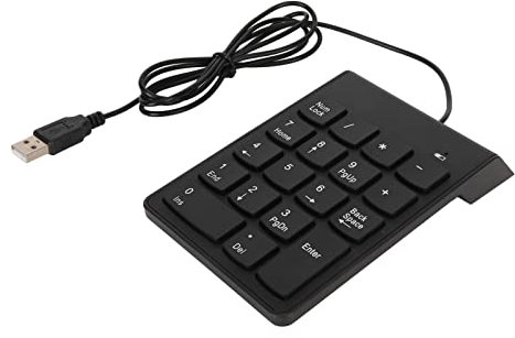 Teclado Numérico USB C con Cable, Teclado Numérico Delgado de 18 Teclas, Teclado de Contabilidad Financiera Portátil, Extensiones de Teclado USB Externo de 18 Teclas para