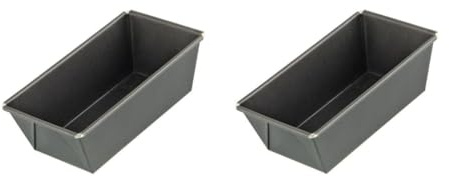 Zenker Tortiera rettangolare in acciaio per pasticceria e brioche, 20 cm, 2 pezzi