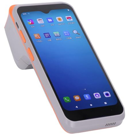 Asixxsix POS-Bondrucker, Android 10 2GB RAM 16GB ROM Handheld PDA Drucker Mobiler Computer mit BT NFC 6.2in Touchscreen 58mm Breite Thermo-Etikettendrucker für kleine Unternehmen