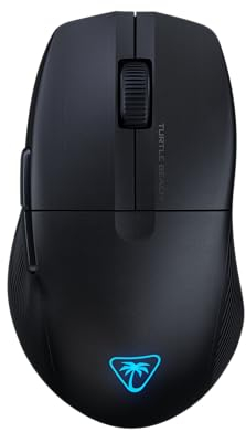 Turtle Beach Pure Air – Ultraleichte, kabellose und ergonomische RGB-Gaming-Maus, optischer Sensor mit 26.000 DPI, 125h Akkulaufzeit - Schwarz