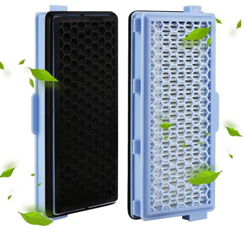 2 Pezzi di Aspirapolvere con Filtro Hepa per Miele Compact C1 & C2, Complete C2 & C3, S8340, Filtri Hepa per Aspirapolvere con Filtro per Miele