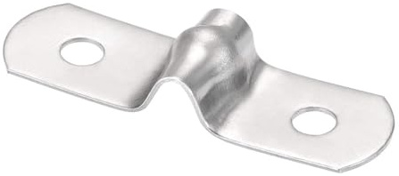 Unifizz 5 mm (0,2 tum) styv rörrem 2 hål U-fäste kabelklämma, 201 rostfritt stål spänning rörklämma hängare 45 st