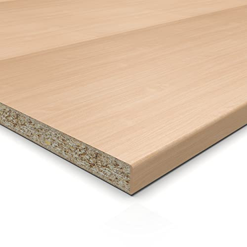 Pannello truciolato da 28 mm, rivestito in resina melammina, lunghezza fino a 200 cm, pannelli decorativi con pattumiera a scelta: 90 x 100 cm (bordo in ABS lato lungo)