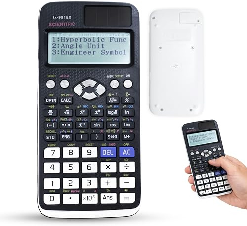 FX-991EX - Calculadora científica con 552 funciones, calculadora científica avanzada con 10+2 pantallas para estudiantes, escuela, oficina, negocios, hogar, uso diario (negro)