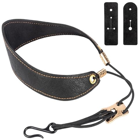Genérico Correa Ajustable Para Cuello De Clarinete Bajo | Accesorios De Almohadilla De Soporte Ajustable | Correa De Saxo - para Comodidad y Estabilidad Flauta Bajo Principiantes y Niñas