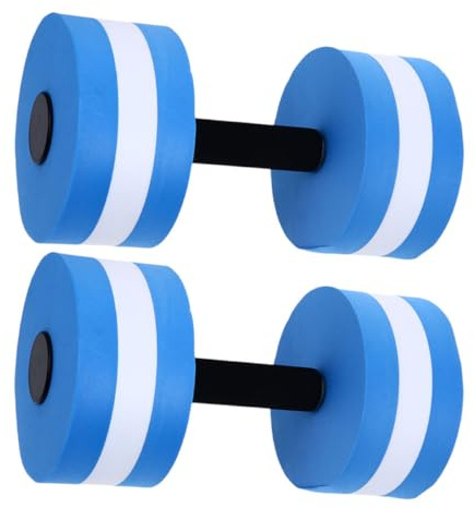 CALLARON Mancuernas de Espuma EVA Flotantes para Aeróbic Acuático Azul 2 Piezas Resistencia Adicional para Entrenamiento Muscular en Piscina Adultos Fitness