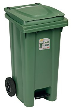 BIDONE CARRELLO 120 LT C/P VERDE FELCE