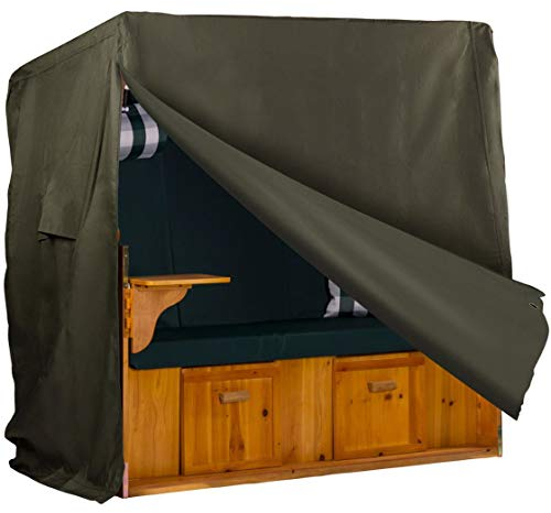 WEBAVITA - Strandkorb Schutzhülle | Größe XL - 155cm | Wetterfeste Strandkorbhülle Oxford 600D in Grün| wasserdichte Abdeckhaube mit UV-Schutz