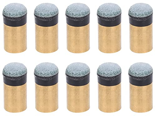 Snooker Pool Tips 10st Biljard Snooker Pool Cue Pole Tip Ersättningsdelar Skruv på koppar PU läder(10mm)