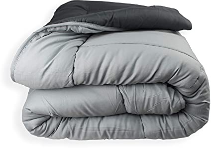 Acomoda Textil - Edredón Nórdico Reversible. Relleno Nórdico Microfibra 250 gr/m². Edredón Bicolor Cálido y Ligero de Invierno. (Gris/Gris Marengo, 240x260)