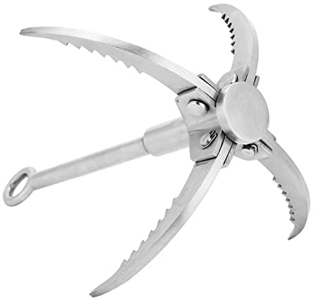 RiToEasysports Crochet d'escalade, Crochet de Grappin en Acier Inoxydable Crochet de Grappin Pliant équipement D'outil de Survie de Griffe d'escalade Grappin