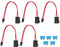 5PCS Kfz-Sicherungshalter-Anschluss 16AWG 20A Sicherungshalter-Adapter mit Flachsicherung für Auto und Motorrad (ACK S 10,9 mm)