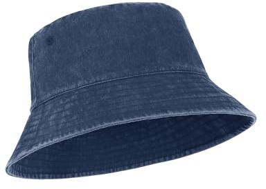 Zylioo Chapeau Bobs Délavé XXL Grands Chapeaux Seau de Pêche Chapeau de Soleil de Pêche Vintage pour Grosses Têtes