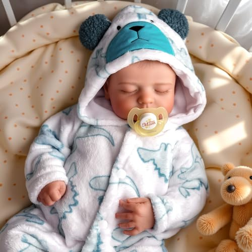 BABESIDE Reborn Dolls Boys 20 Inch Realistic Sleeping Baby Doll | Look Real Lifelike Newborn,Eyes Closed, Soft Cloth Body, Hand-painted Hair,Birthday Gift for Kids Age 3+