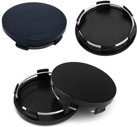 AUEFUDQ 4Pcs Tapas Llantas 60mm, Tapacubos Seat Universales, Tapas para Llantas de Aleación Estable, Tapa Central de Rueda Compatible con VW y Audi (OD 60mm ID 56mm)