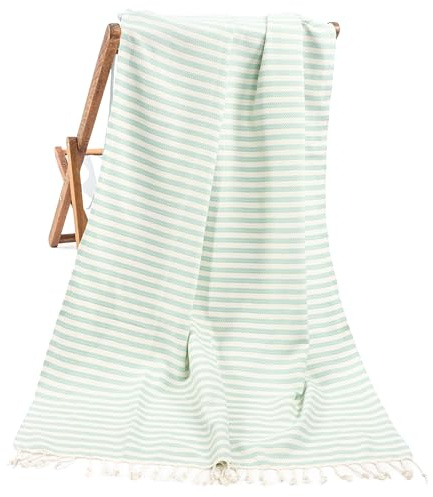 Hammetex Peshtemal Bastuhandduk av 100 % bomull, 95 x 185 cm, lätt, mycket absorberande och snabbtorkande, badhandduk perfekt för strand, bastu och resor
